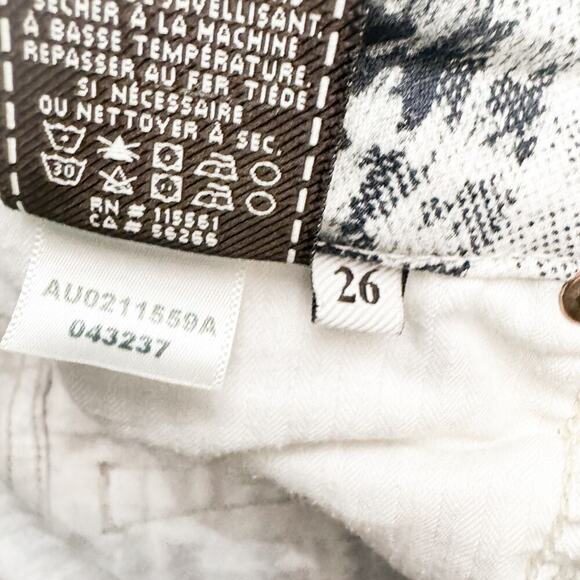 7 For All Mankind Patterned Skinny Jeans Plaid Houndstooth Size 26 - Picture 5 of 8